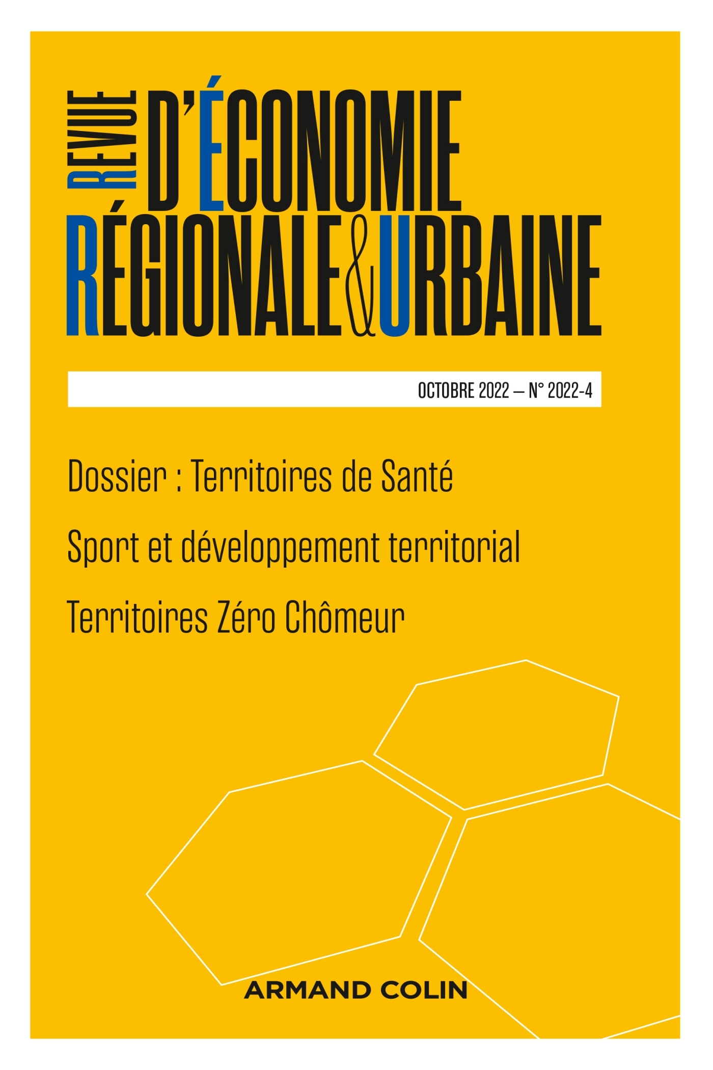 Revue d'économie régionale et urbaine Nº4/2022