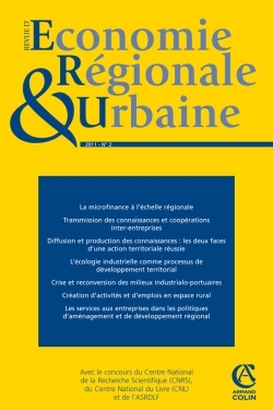 Revue d'économie régionale & urbaine (2/2011)
