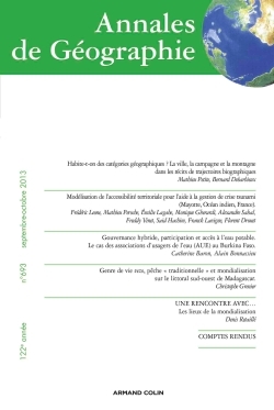 Annales de Géographie n° 693 (5/2013)
