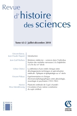 Revue d'histoire des sciences - Tome 62 (2/2009) Varia