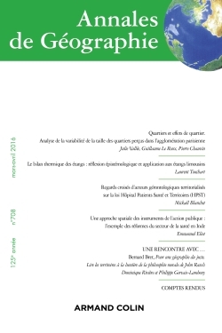 Annales de géographie n° 708 (2/2016) Varia
