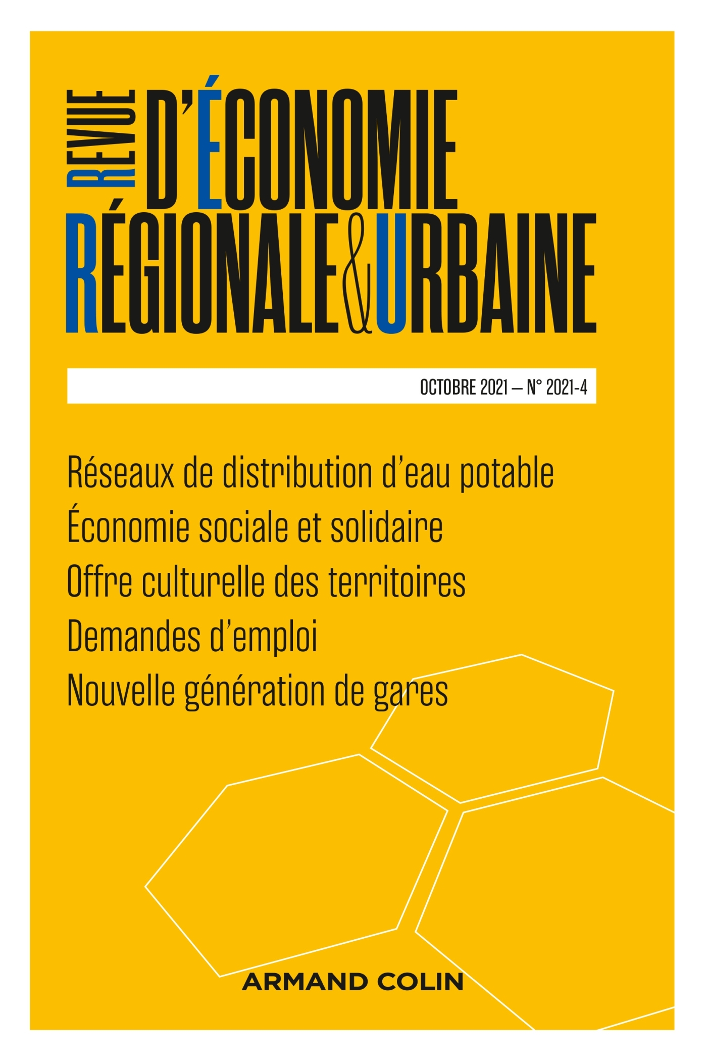 Revue d'économie régionale et urbaine Nº4/2021 Varia