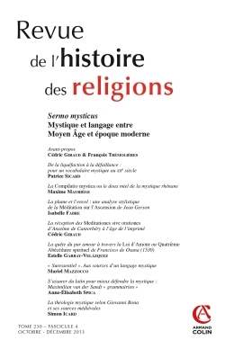 Revue de l'histoire des religions - Tome 230 (4/2013)