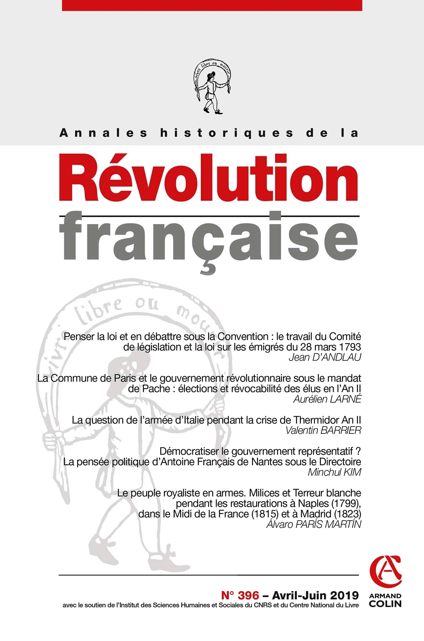 Annales historiques de la Révolution française Nº396 2/2019 Varia