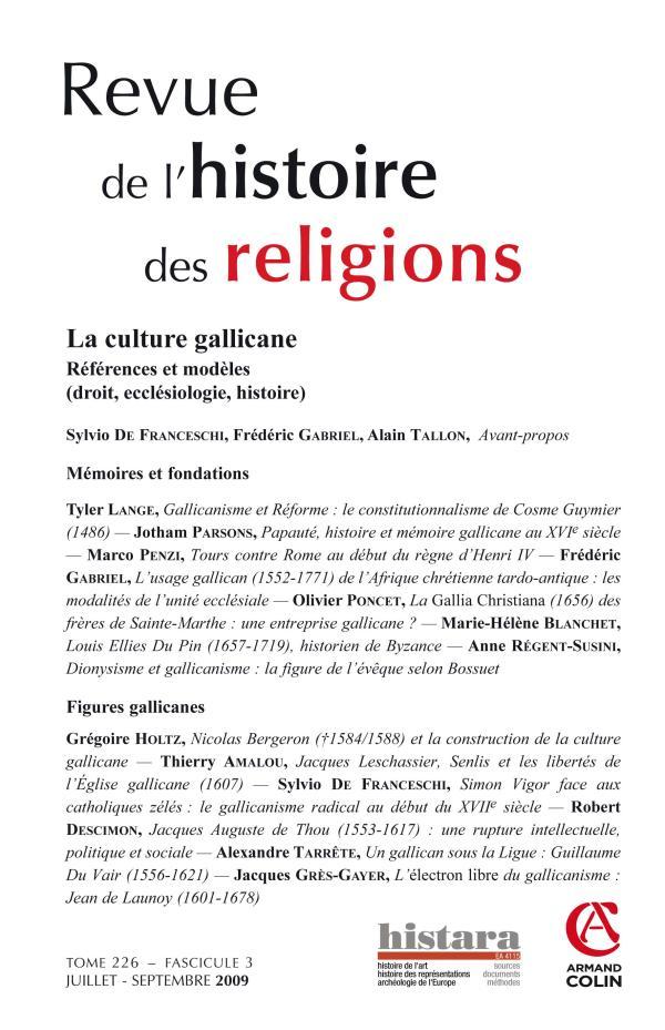 Revue de l'histoire des religions - Tome 226 (3/2009)