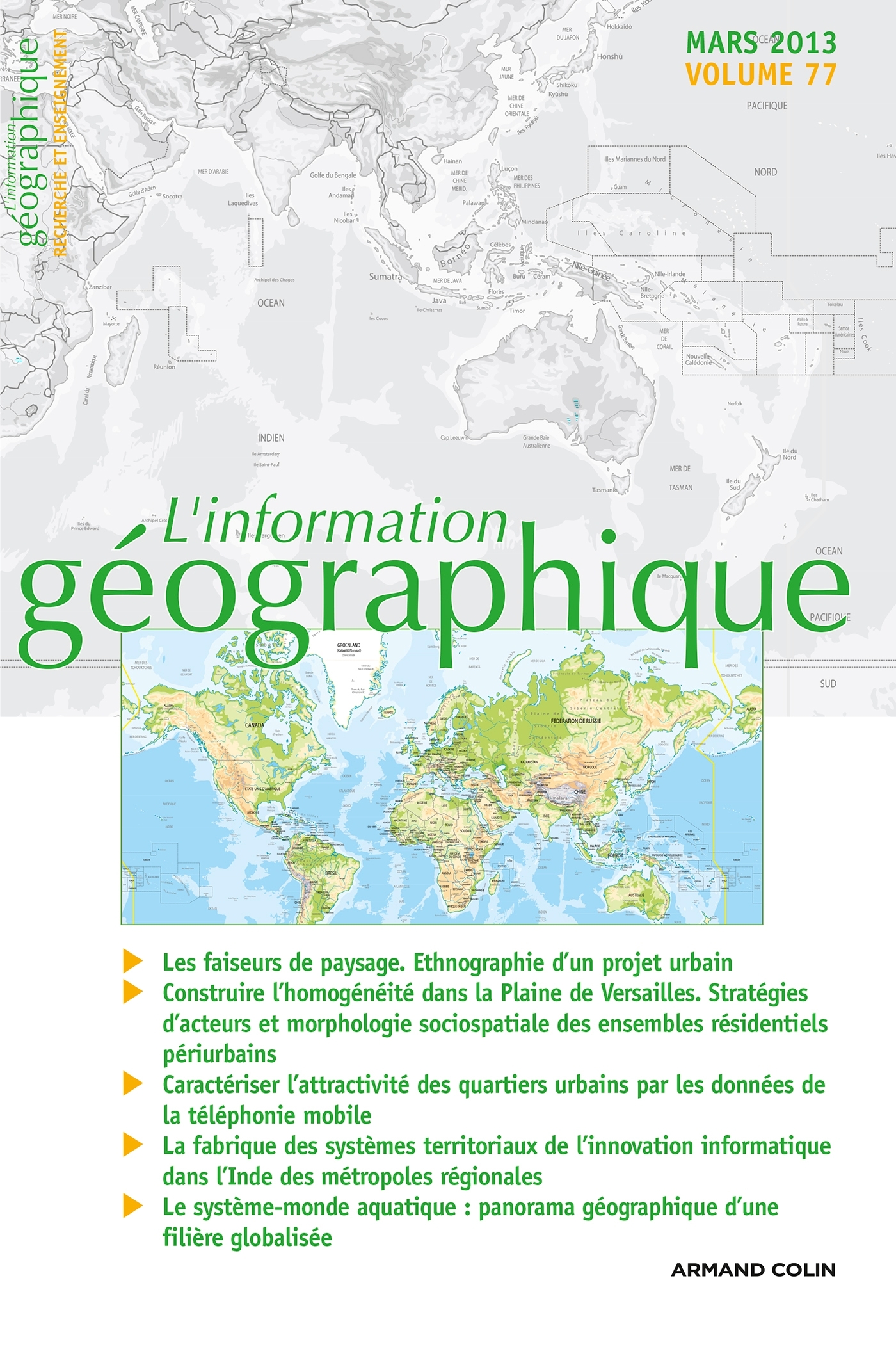 L'information géographique - Vol. 77 (1/2013)