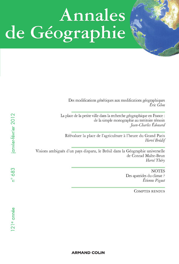 Annales de Géographie n° 683 (1/2012)