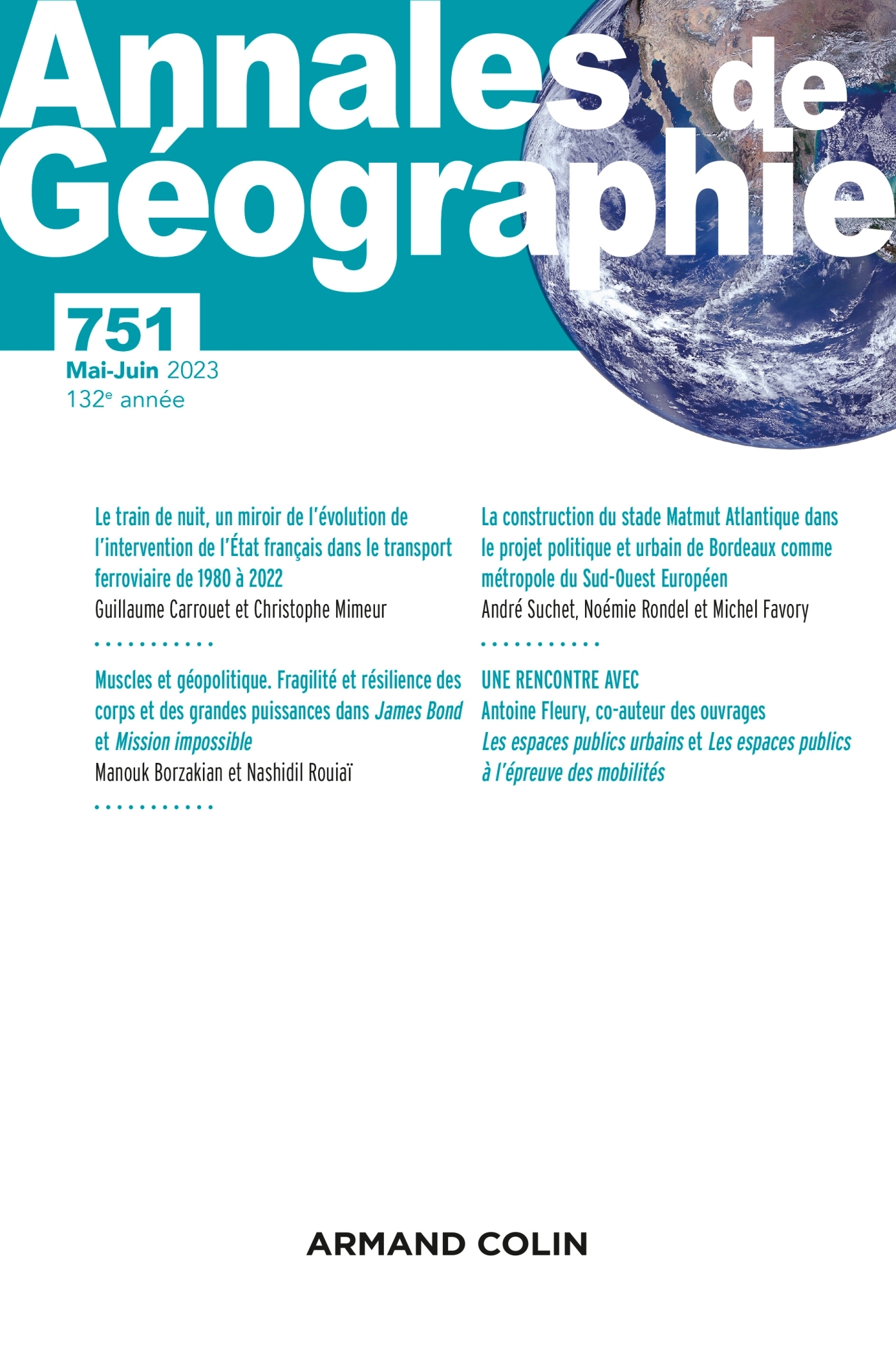 Annales de géographie - N°751 3/2023