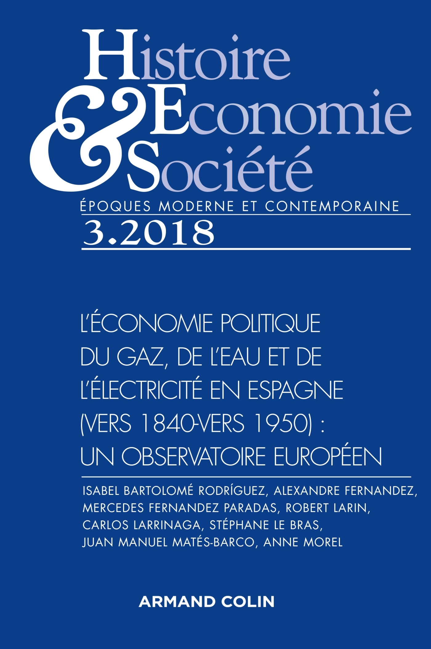 Histoire, Économie & Société (3/2018)