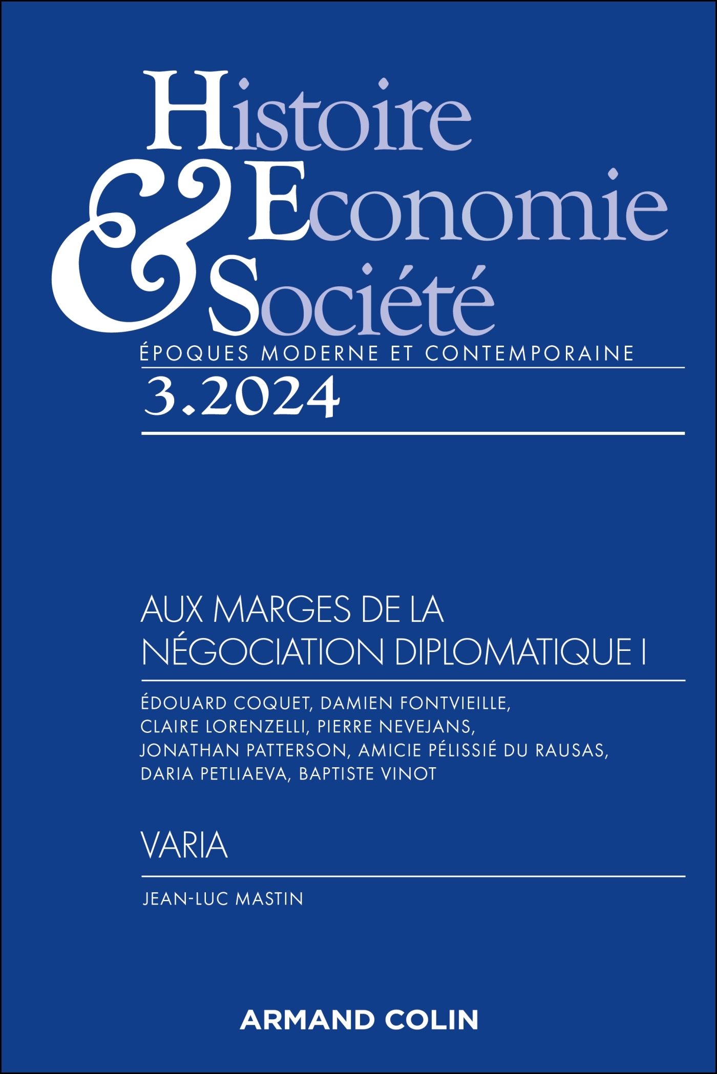 Histoire, Economie et Société 3/2024