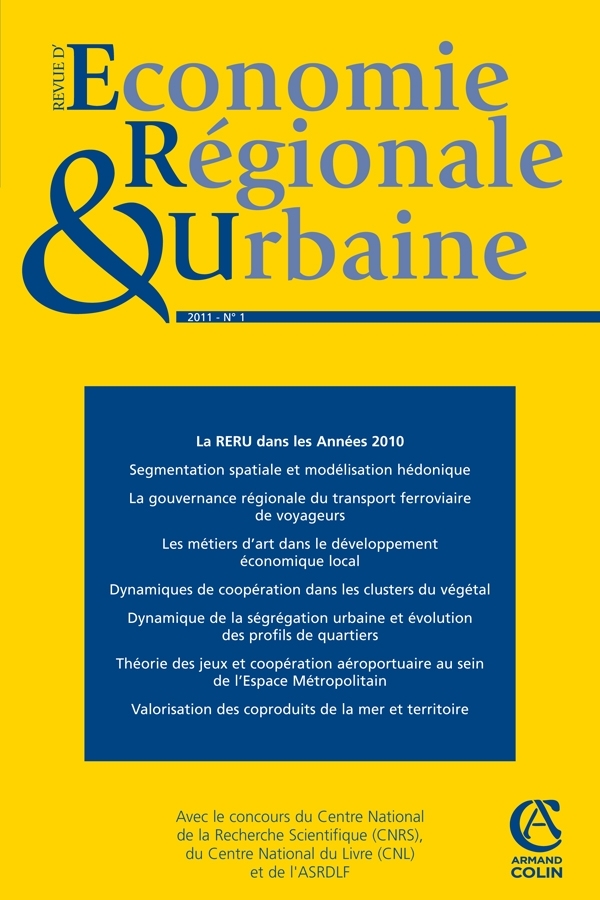 Revue d'économie régionale & urbaine (1/2011)