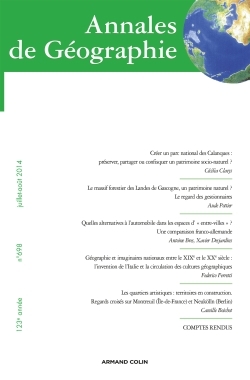 Annales de Géographie n° 698 (4/2014) Varia