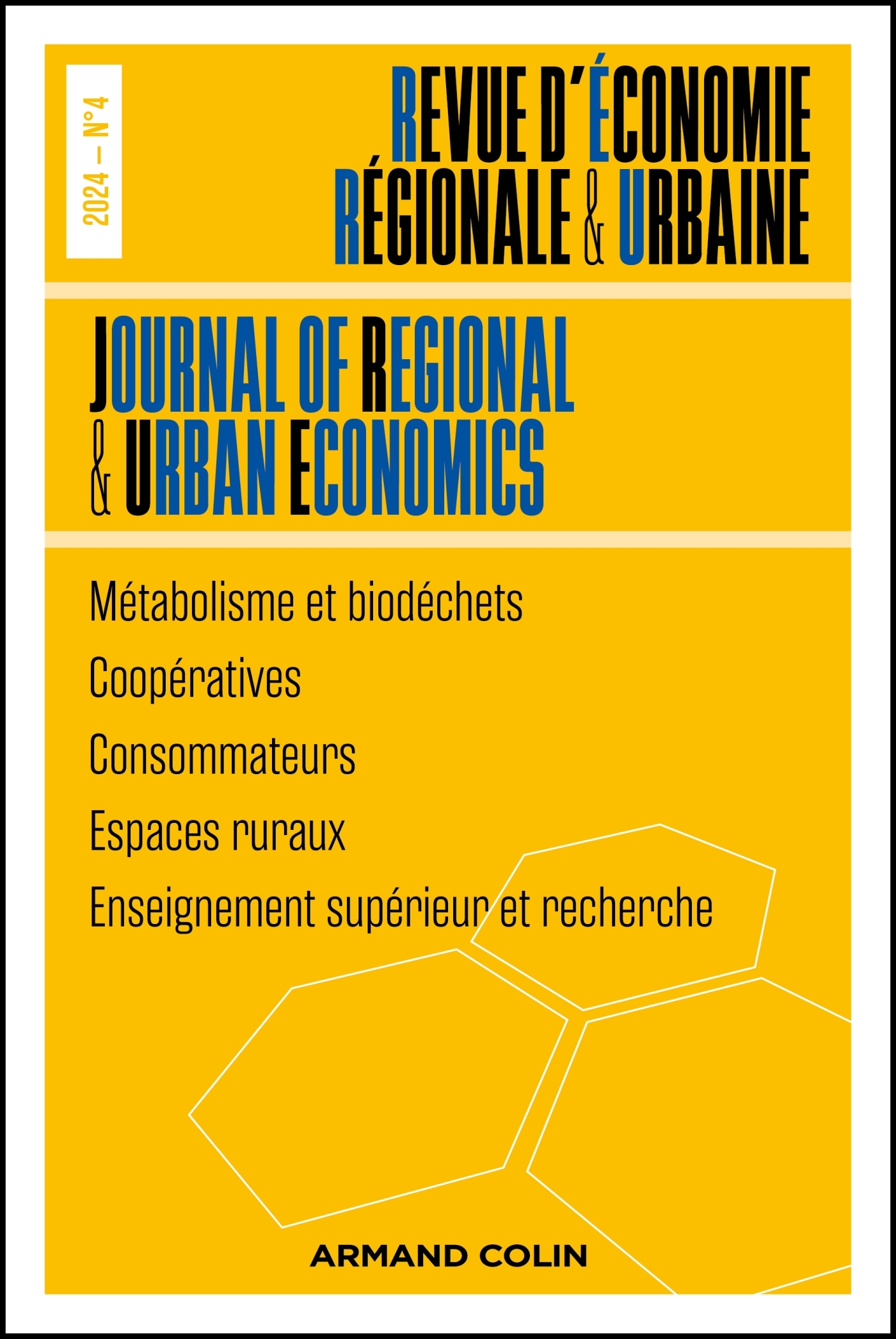 Revue d'économie régionale et urbaine Nº4/2024