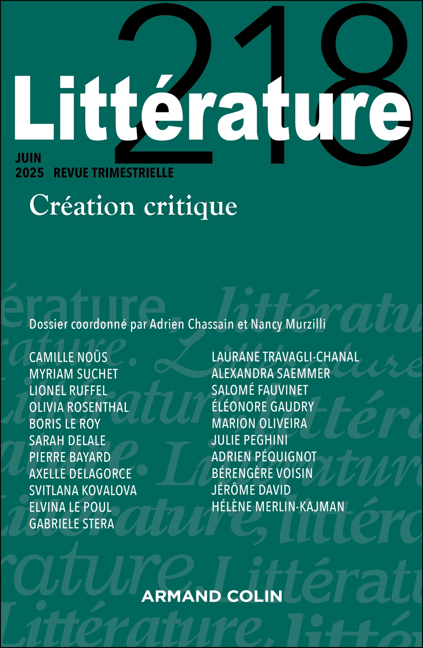 Littérature Nº218 2/2025