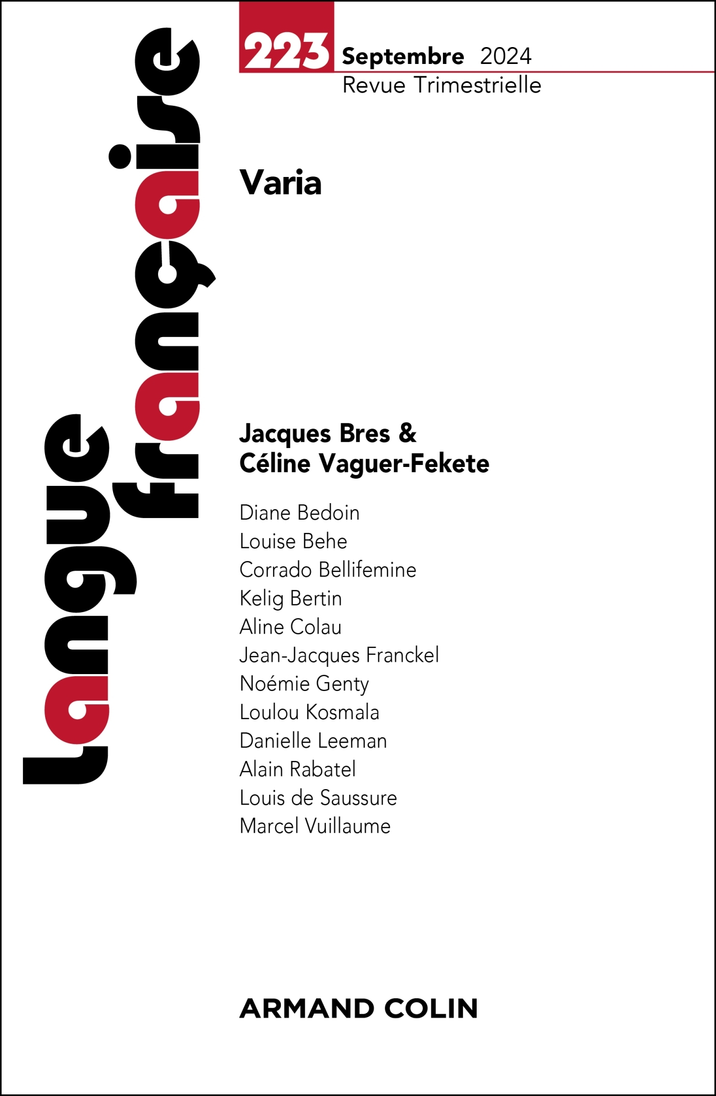 Langue française Nº223 3/2024