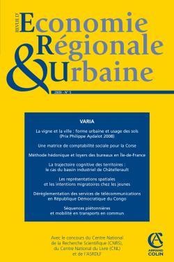Revue d'économie régionale & urbaine (5/2009)
