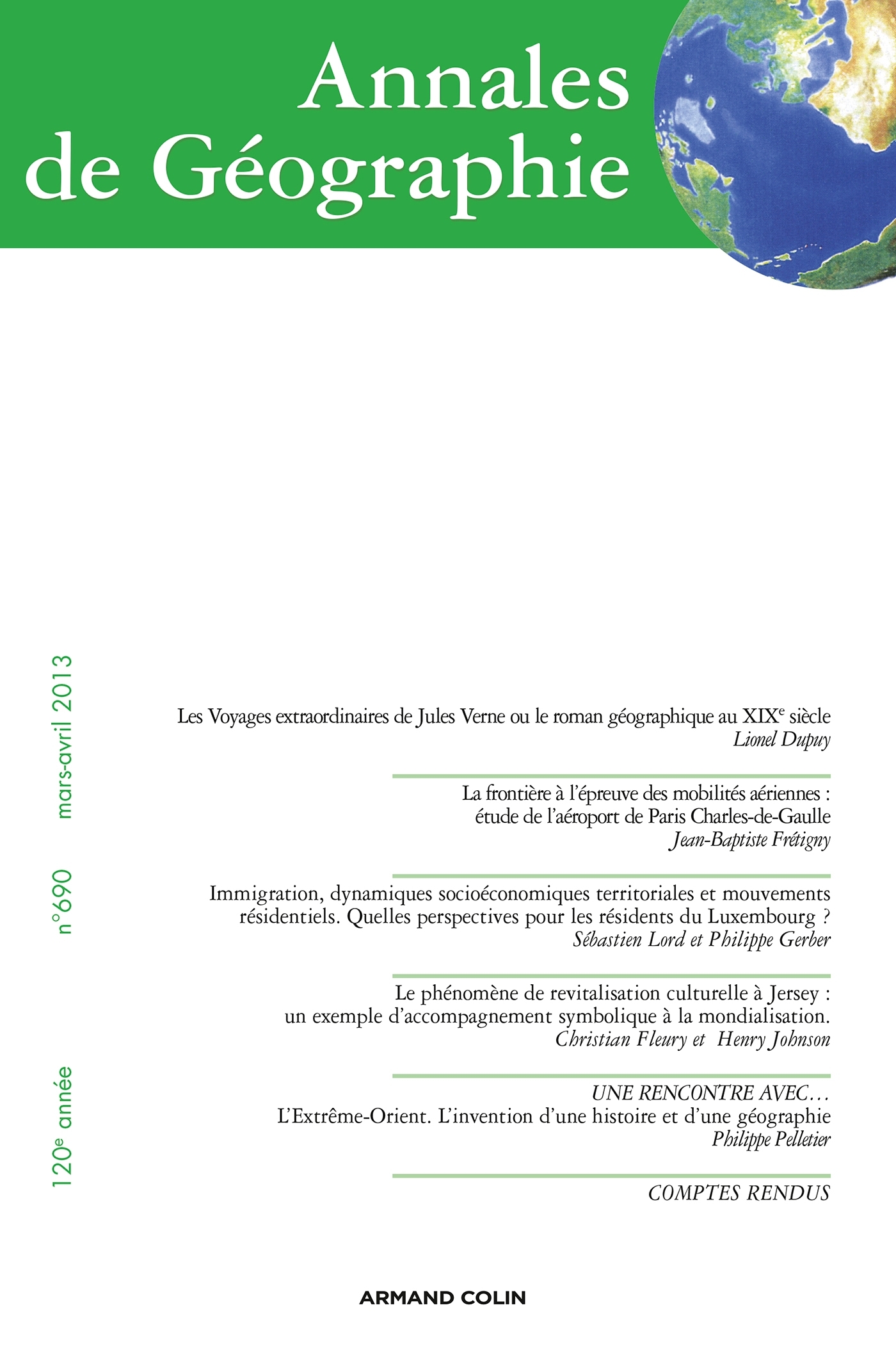 Annales de Géographie n° 690 (2/2013) Varia