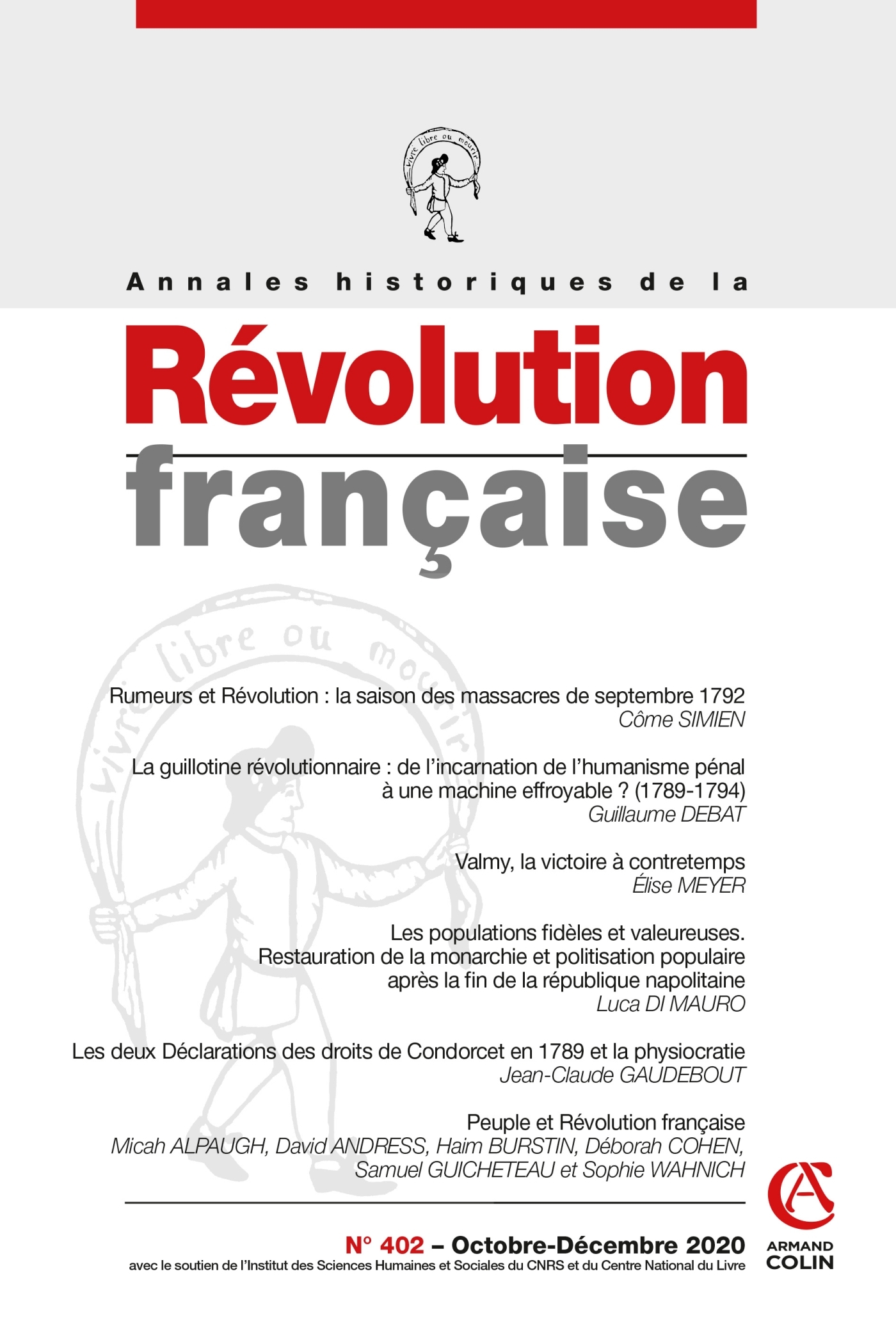 Annales historiques de la Révolution française Nº402 4/2020 Varia