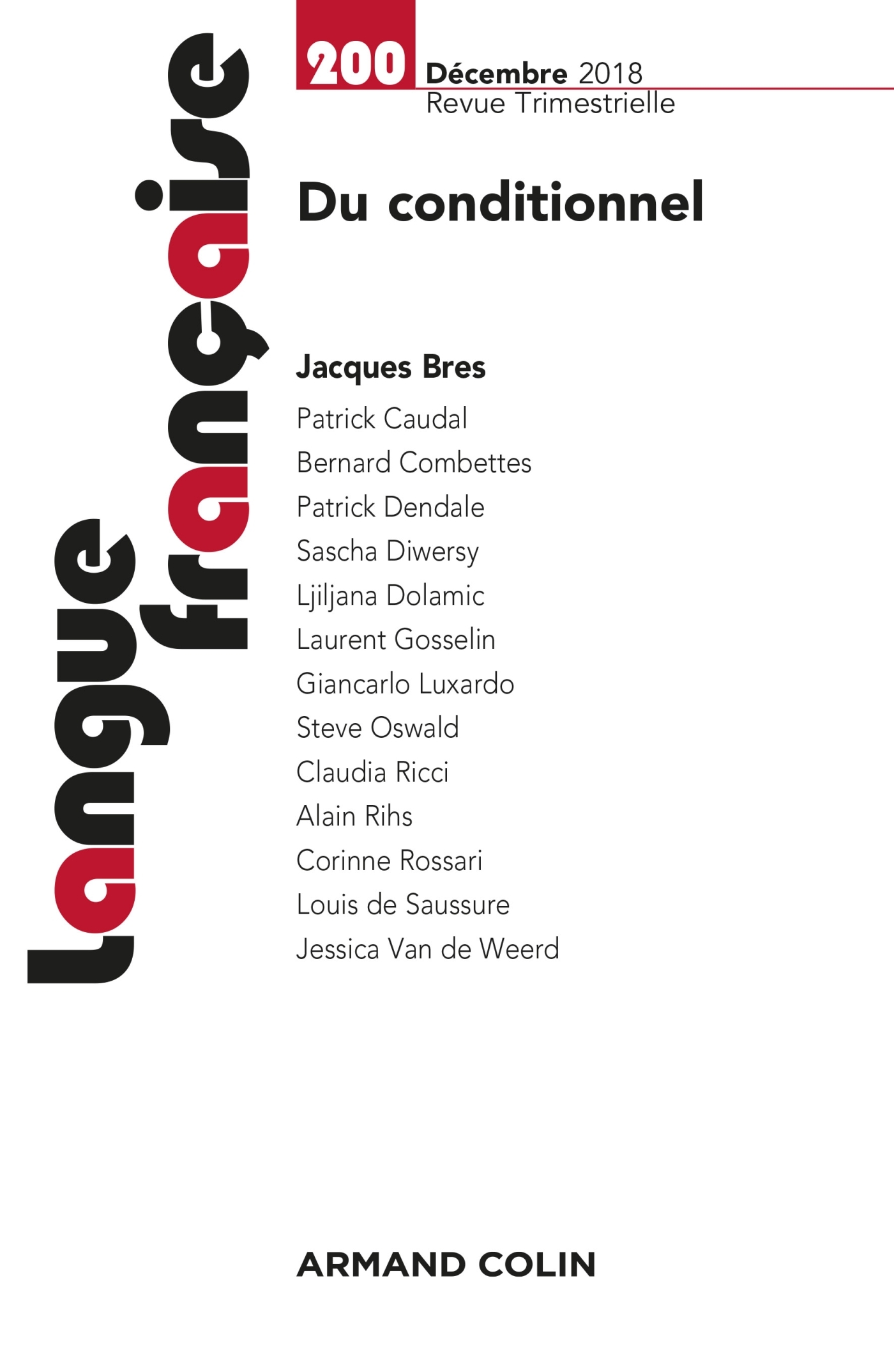 Langue française n° 200 (4/2018) Du conditionnel