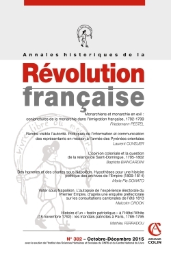Annales historiques de la Révolution française n° 382 (4/2015) Varia