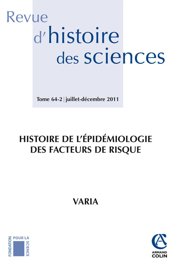 Revue d'histoire des sciences - Tome 64 (2/2011)