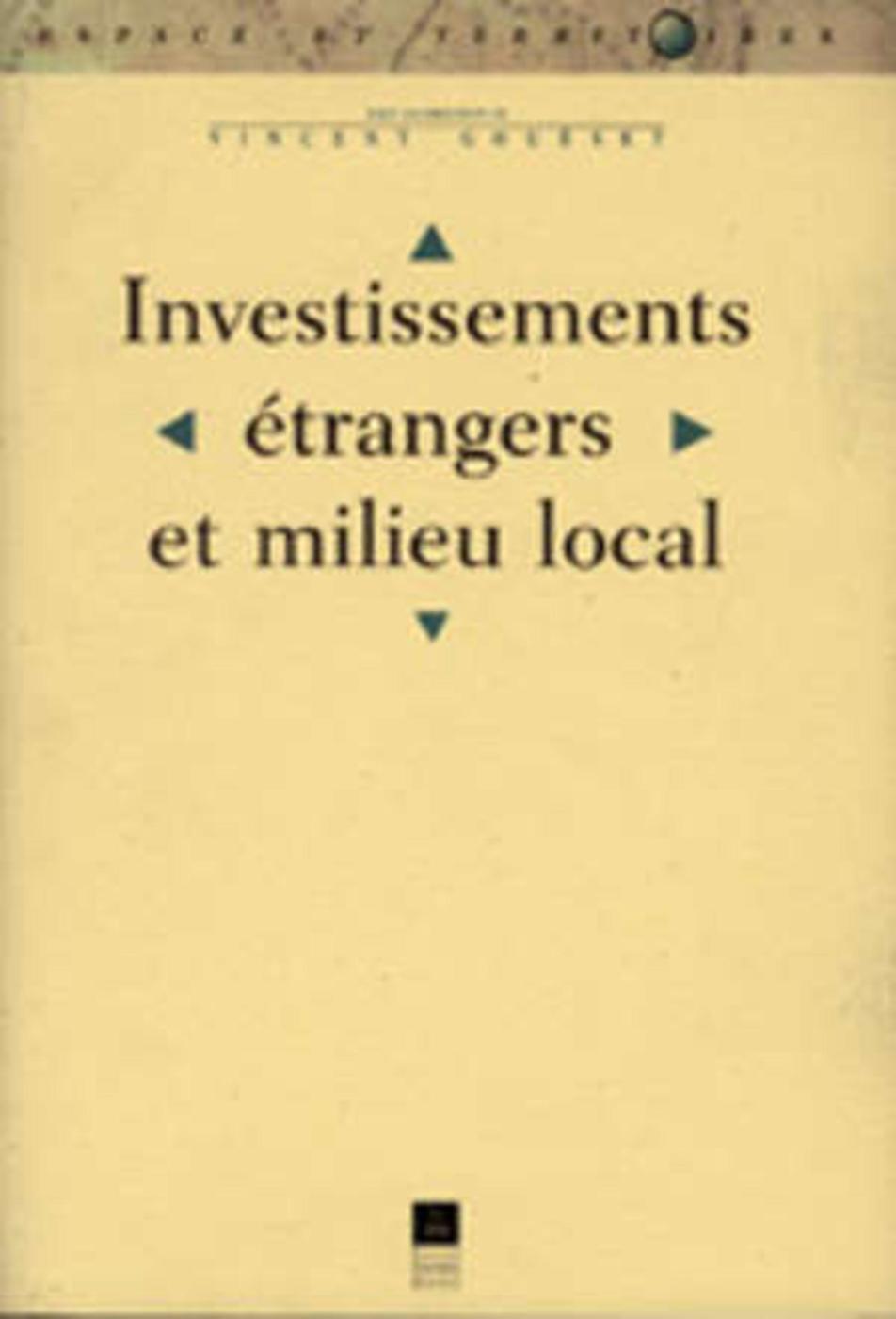 INVESTISSEMENTS ETRANGERS ET MILIEU LOCAL