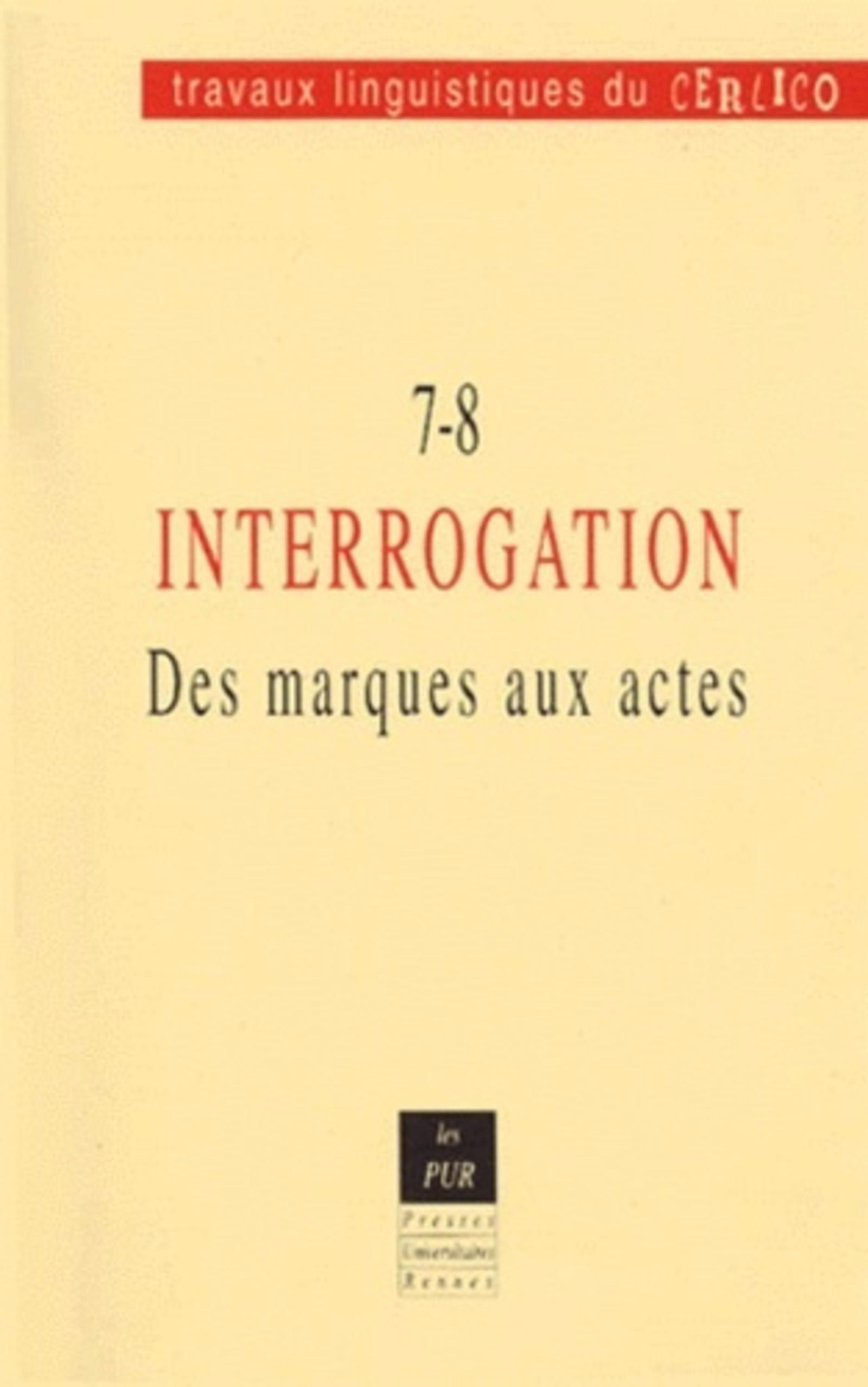 INTERROGATION DES MARQUES AUX ACTES
