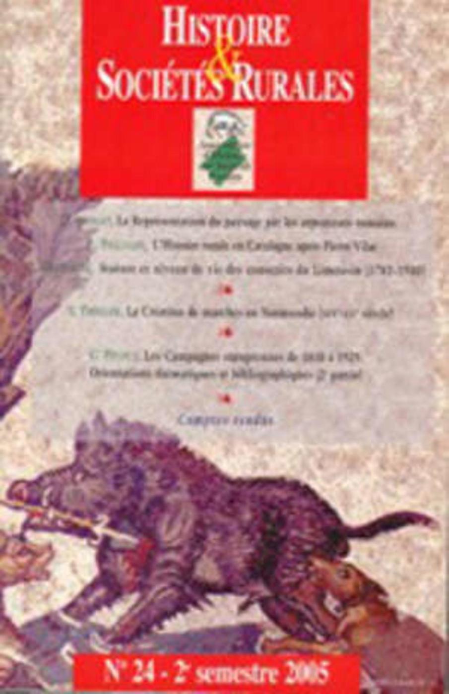 Histoire ET SOCIETES RURALES 24