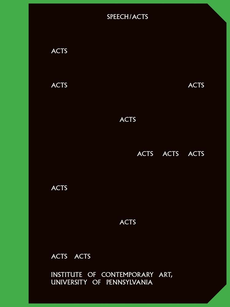 Speech/Acts /anglais