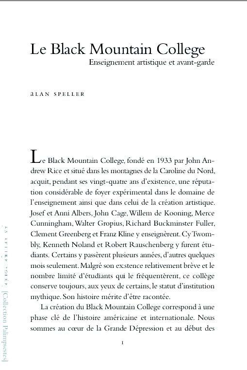 Le Black Mountain College