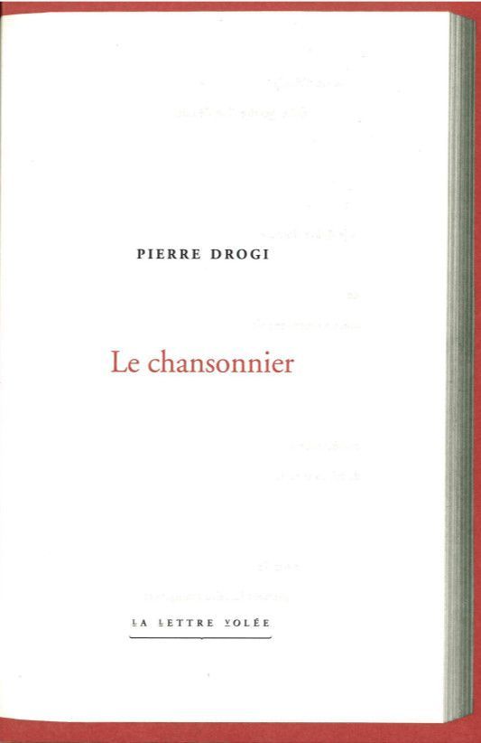 Le Chansonnier