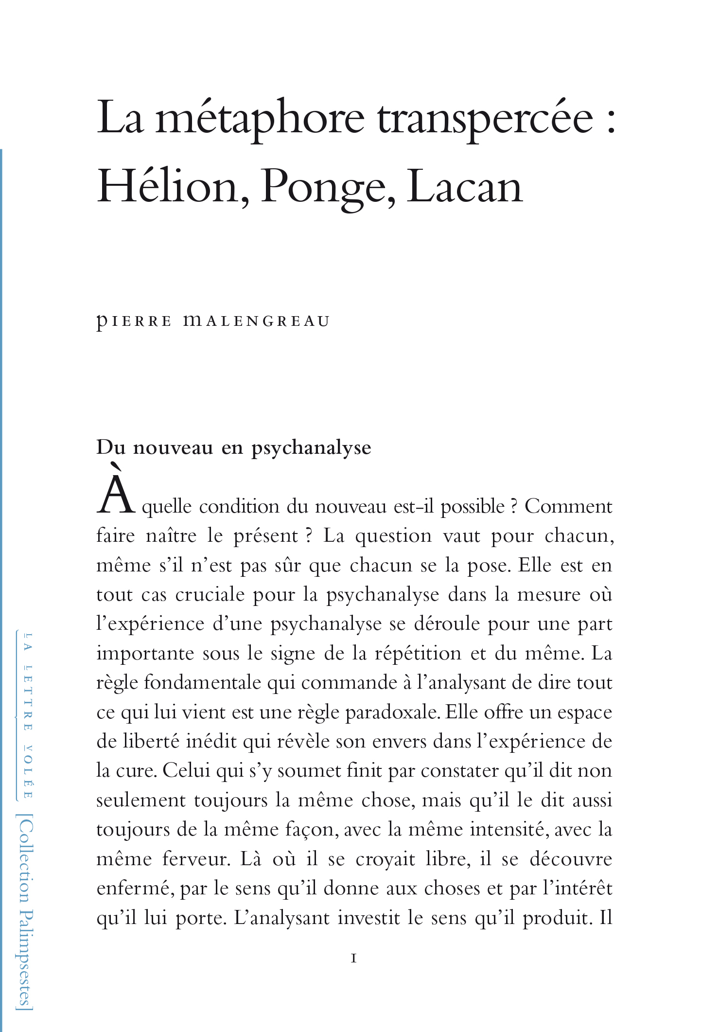 La Métaphore transpercée