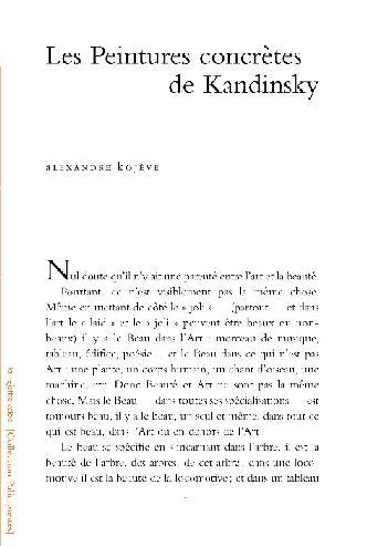 Les Peintures Concretes de Kandinsky