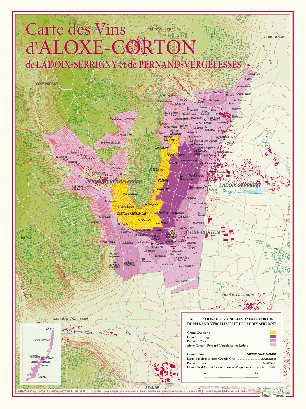 CARTE DES VINS ALOXE-CORTON PERNAND-VERGELESSES ET LADOIX