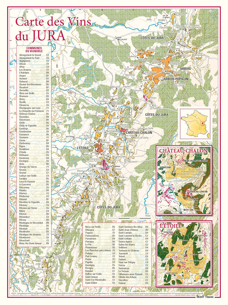 CARTE DES VINS DU JURA