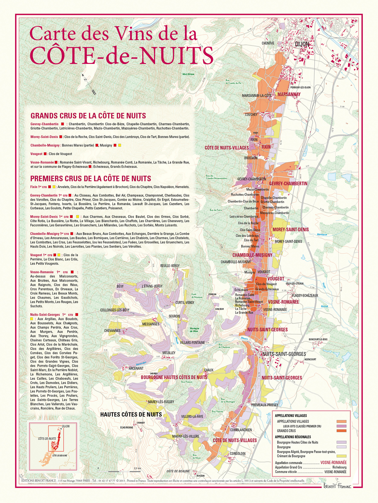 CARTE DES VINS DE LA COTE-DE-NUITS