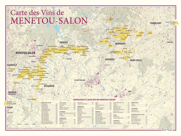 CARTE DES VINS DE MENETOU-SALON