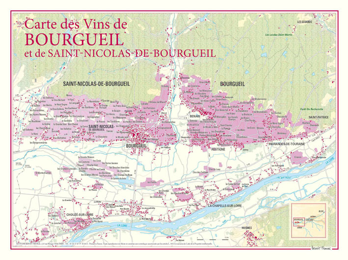 CARTE DES VINS DE BOURGUEIL ET ST NICOLAS DE BOURGUEIL
