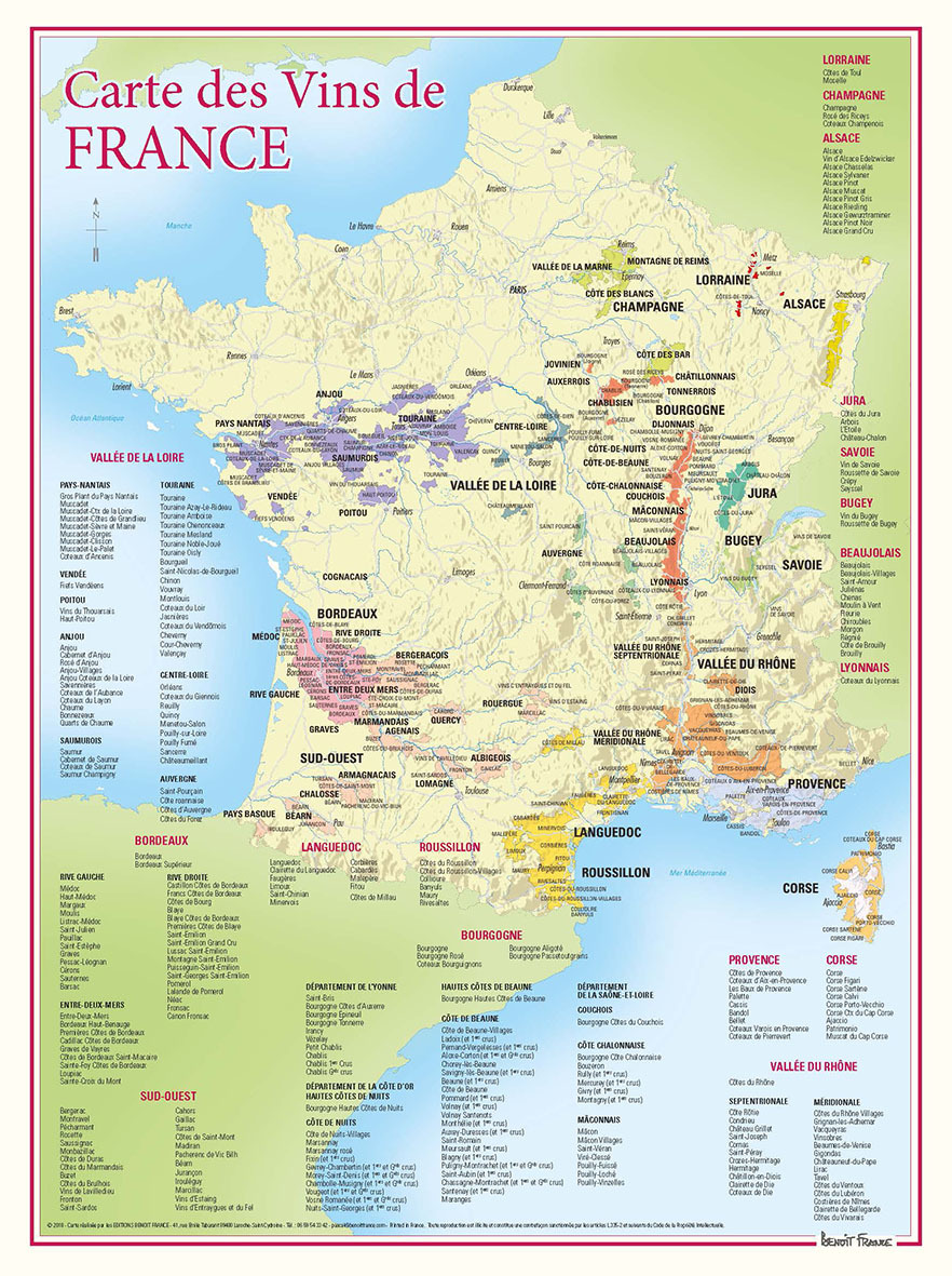 CARTE DES VINS DE FRANCE