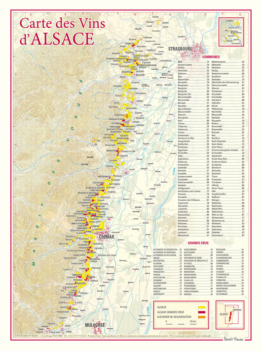 CARTE DES VINS D'ALSACE