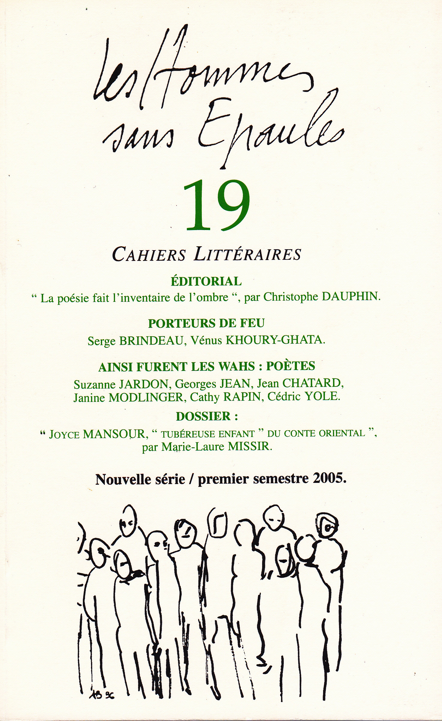 Les Hommes sans Epaules n°19: Dossier JOYCE MANSOUR