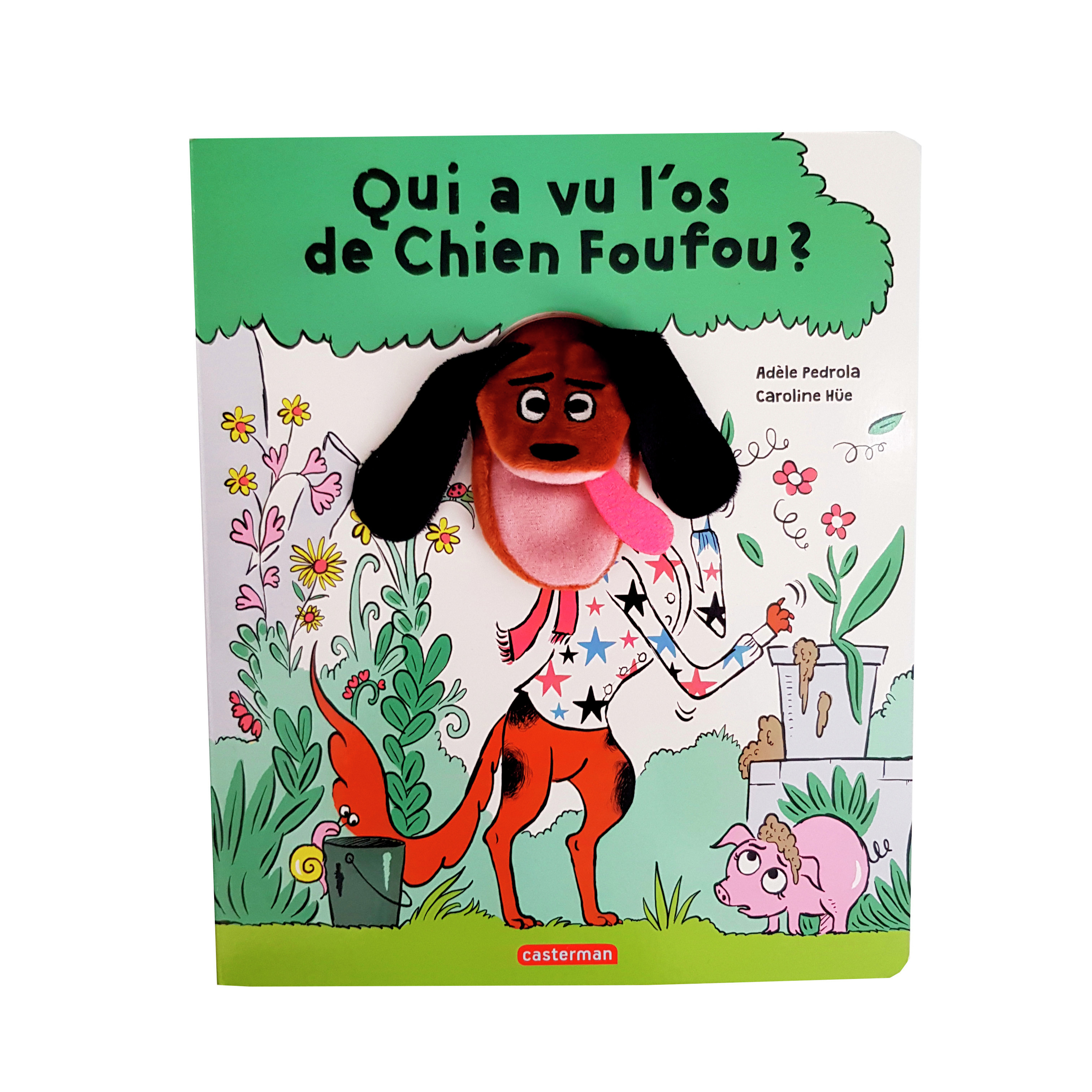 Livre marionnette - Qui a vu l'os de Chien Foufou ?
