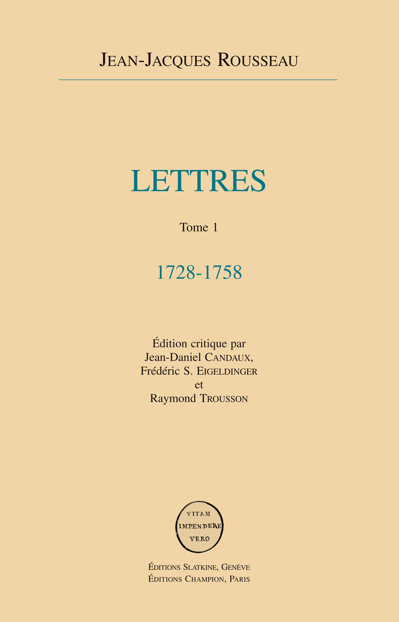 Lettres de Rousseau. 7 volumes reliés
