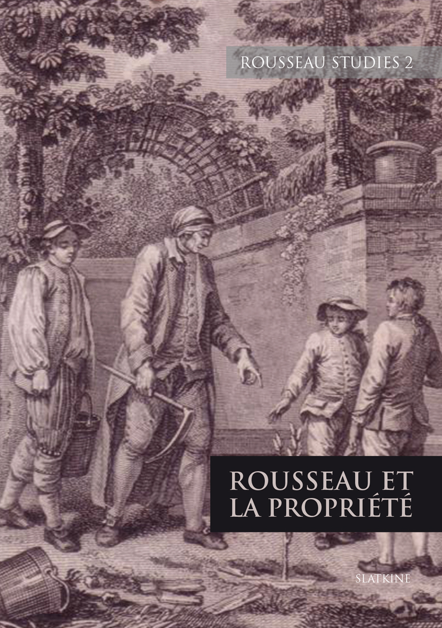 REVUE ROUSSEAU STUDIES 2 : ROUSSEAU ET LA PROPRIETE