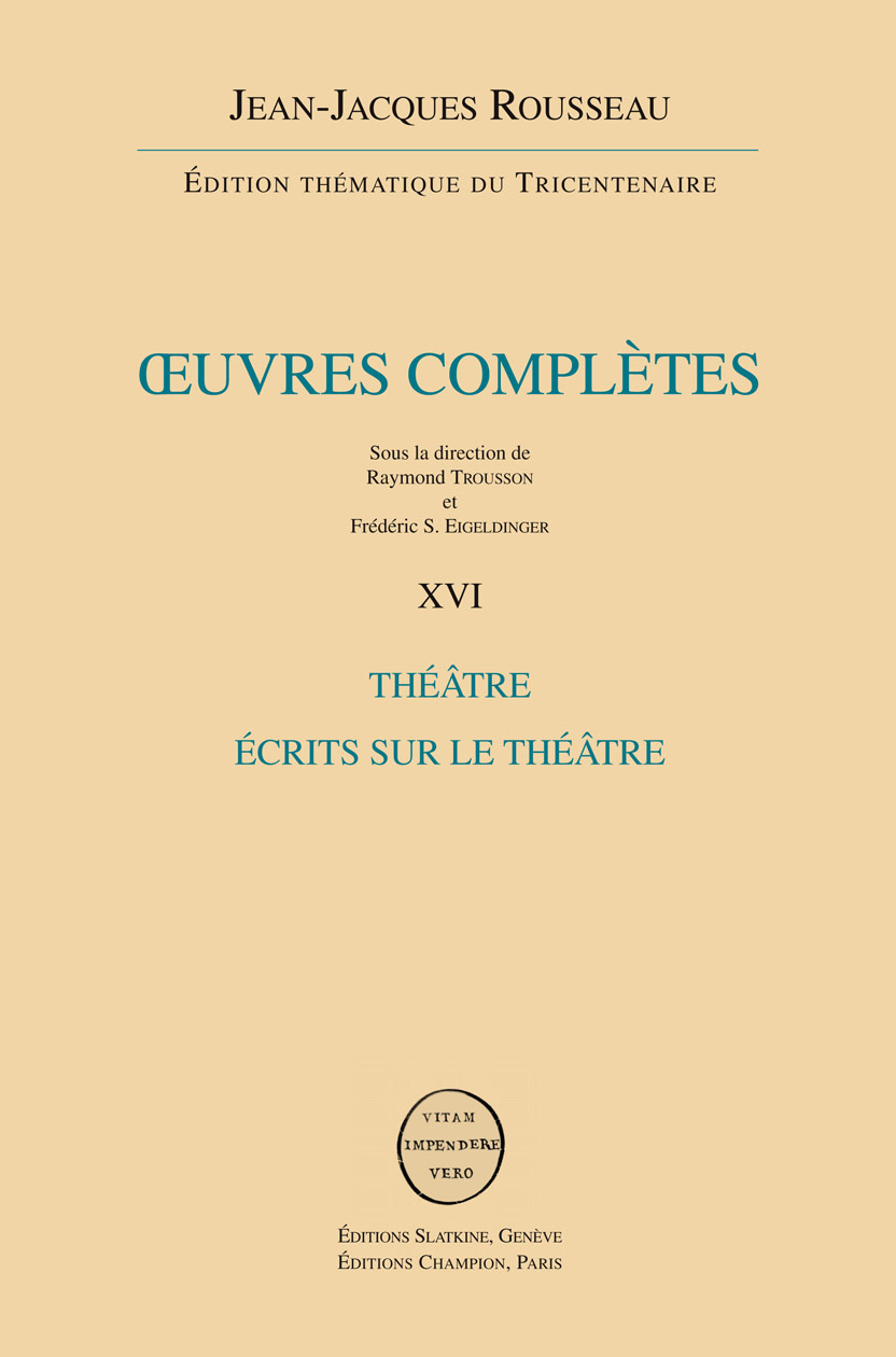 Théâtre et écrits sur le théâtre