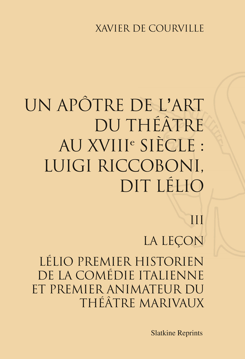LUIGI RICCOBONI, DIT LELIO. T3 ET FIN : LA LECON. (1958)