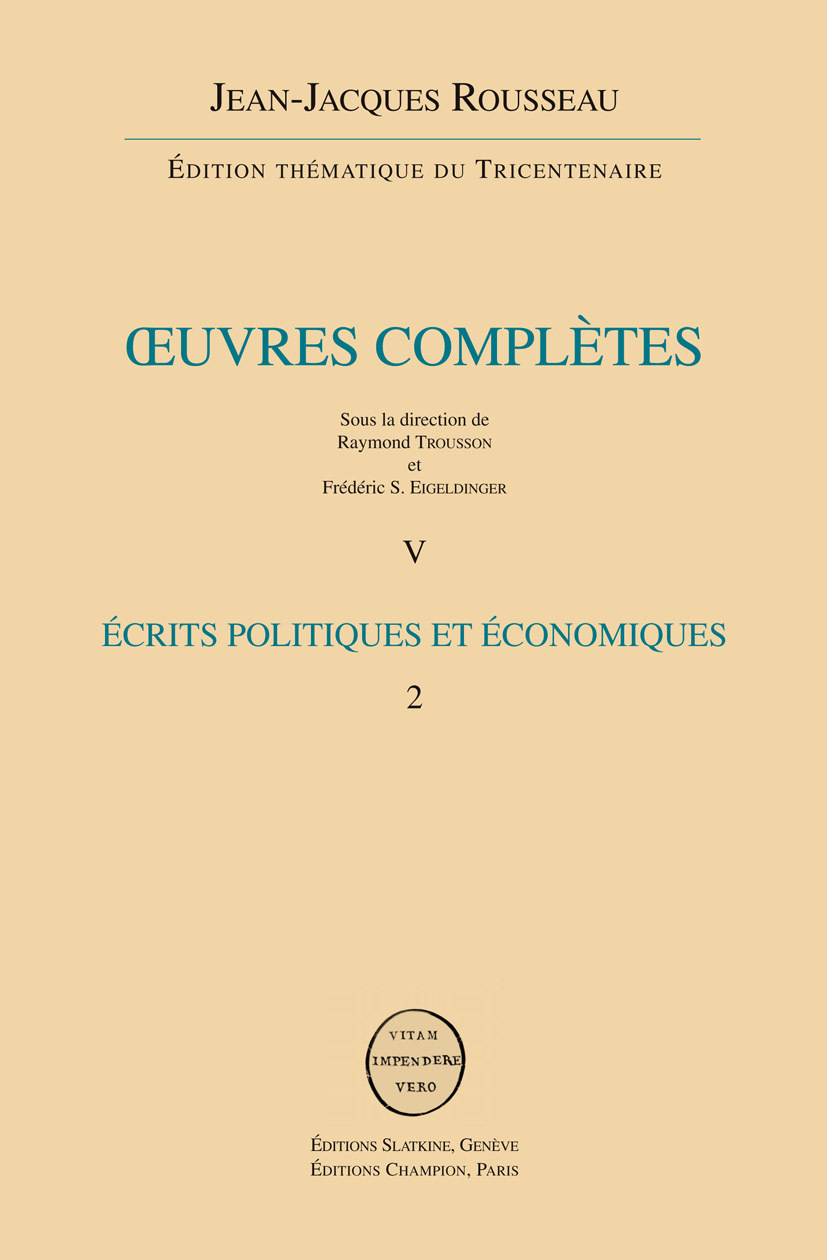 Écrits politiques et économiques T2