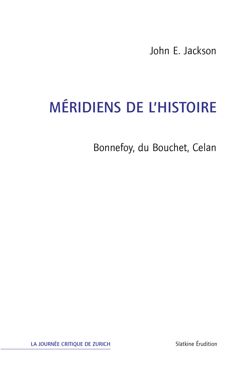 MÉRIDIENS DE L'HISTOIRE