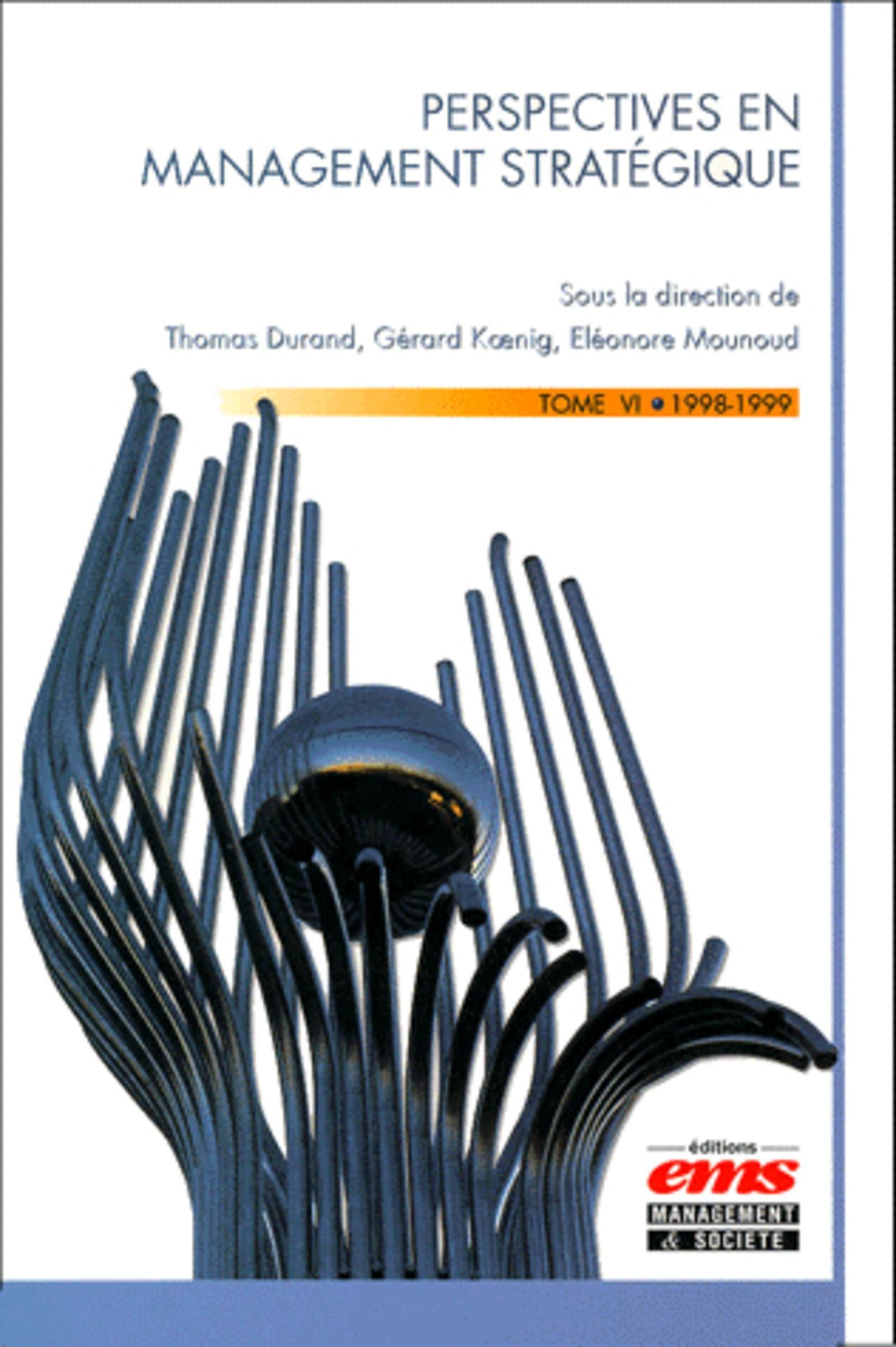 PERSPECTIVES MANAGEMENT STRAT TOME VI