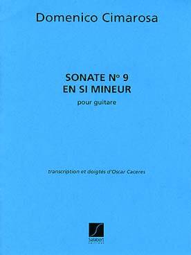 DOMENICO CIMAROSA : SONATE N 9 EN SI MINEUR (CACERES) GUITARE